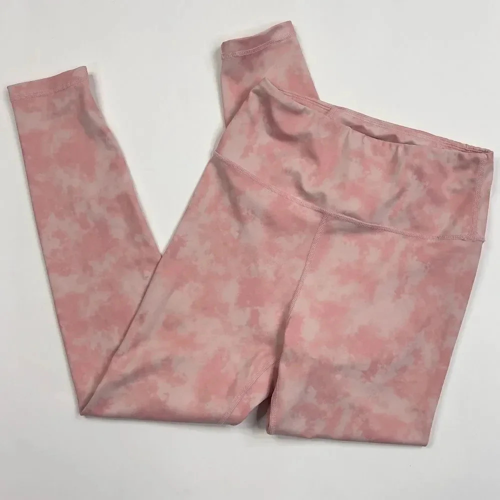 Allfenix Blush Pink Tie Dye Leggings